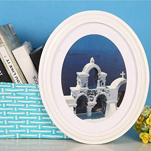 Garneck Shabby Chic Decor 10 Inch Photo Frame, Classic Wooden Oval Shape Picture Frame Wall Hanging Decoration For Living Room Bedroom-Send Seamless Nail And S Nail (White) Vintage Frames #TOP7