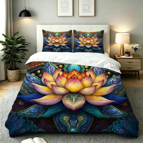 Housse de couette 140x200 bleue en microfibre douce avec fermeture éclair pratique - 2