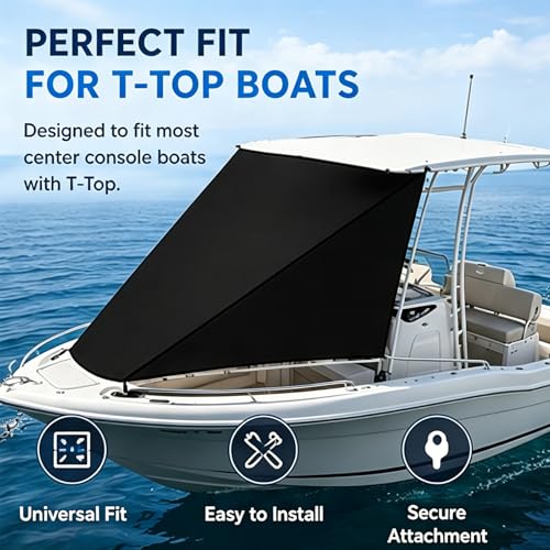 T-Top de bateau : bâche d'ombrage avant pour console centrale active - 3