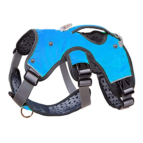 Trainingsweste für große Hunde, Sicherheitsgurte, mittelgroße und große Hunde, verstellbar, Sicherheitsgurt für den Außenbereich, Größe S, Blau