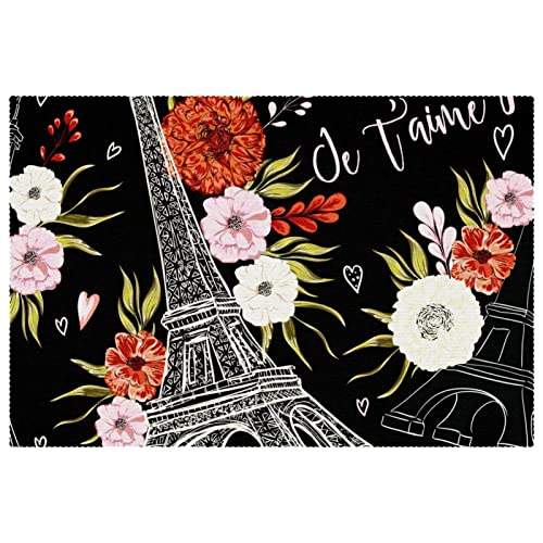 Set de table Tour Eiffel pour repas de style bistrot parisien chic