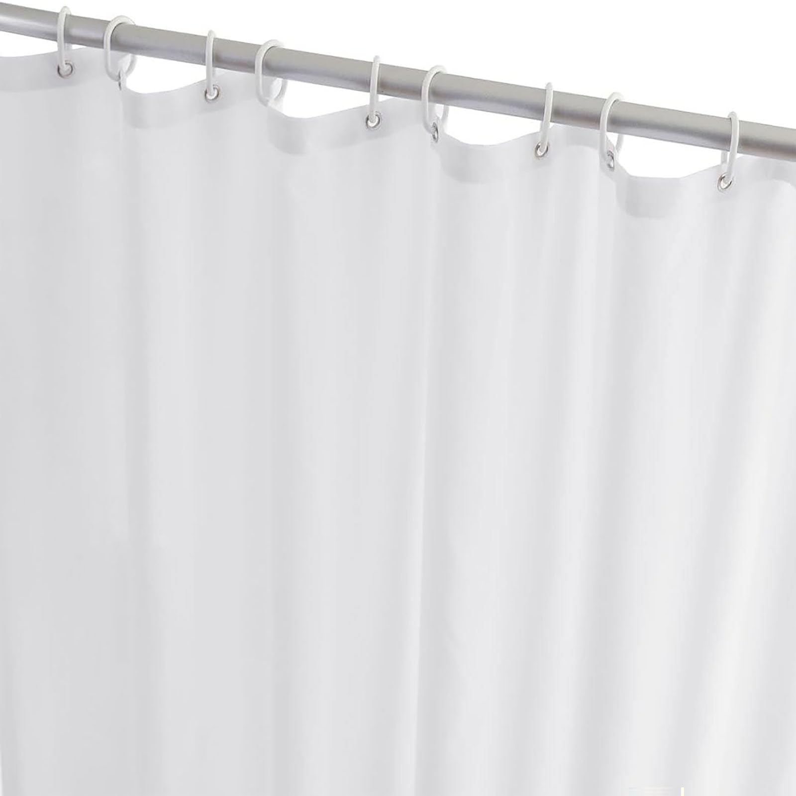 Cortina de ducha impermeable de 60 x 100 cm, color gris, con 12 ganchos, resistente al moho, perfecta para bañera y ducha, duradera y fácil de limpiar