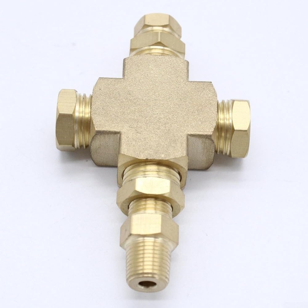 Ölsensor-Adapter-Verteiler mit 1/8 27 NPT und 1/4 18 NPT-Gewindeanschlüssen, bietet sichere Montage für Druck- und Temperatursensoren im Automobilbereich
