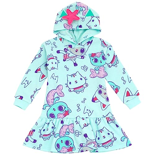 DREAMWORKS GABBY'S DOLLHOUSE Pandy Paws Cakey Cat Mercat Girls Fleece Dress Toddler to Big Kid