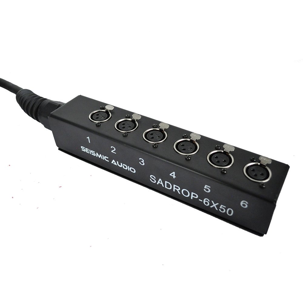 Seismic Audio sadrop-6 X 50 6 Kanal Drop Snake Kabel, 50-feet Pro Audio Sub Snake