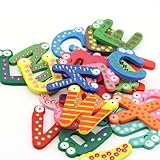 2 Sets Kids Toys Colorful Wooden Refrigerator Magnet Alphabet A-z Letters 26pcs