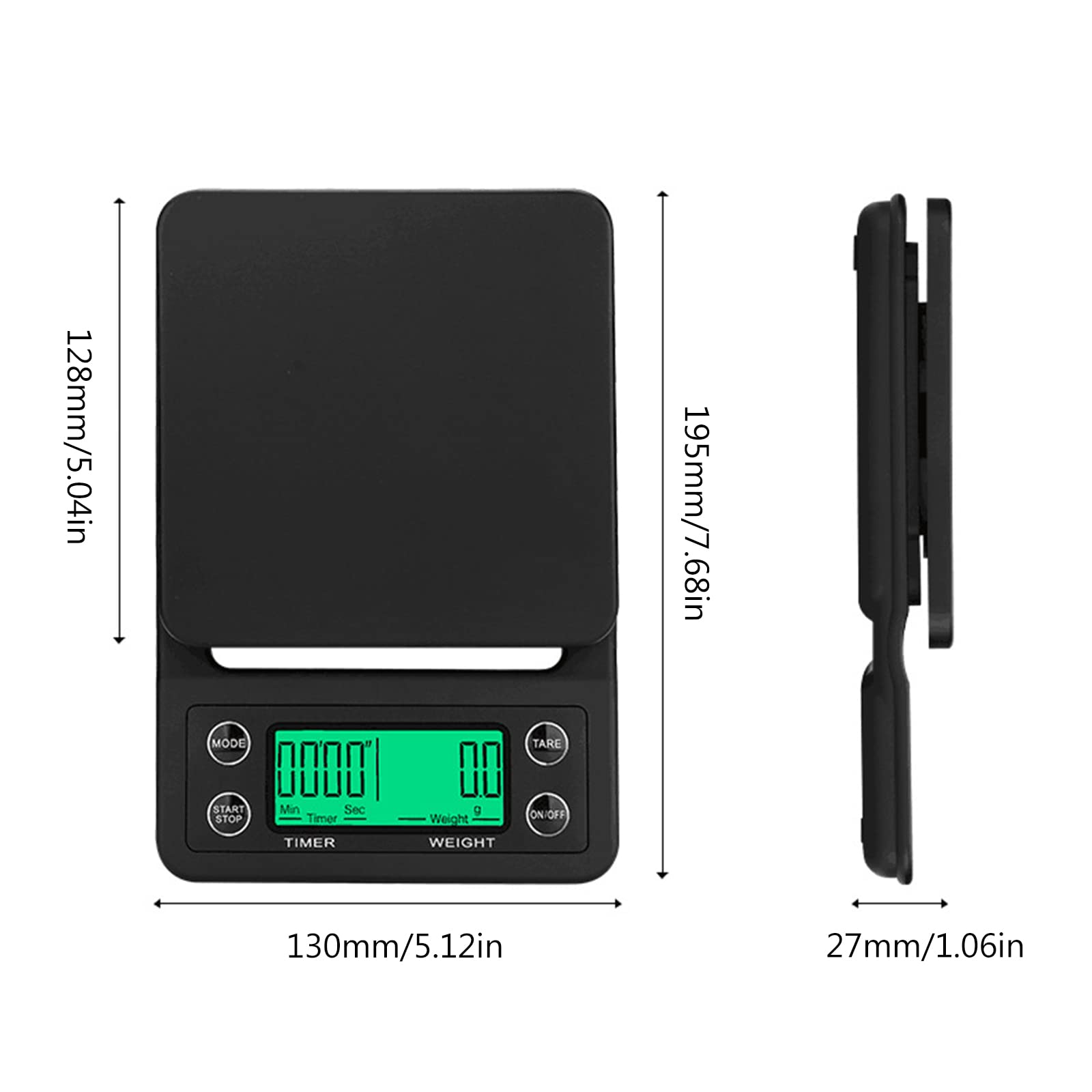 Bilancia Da Caffè MiiCoffee Nano Con Timer - Precisa Al Decimo Di Grammo, Ricarica USB-C, Per Espresso E Pour-over