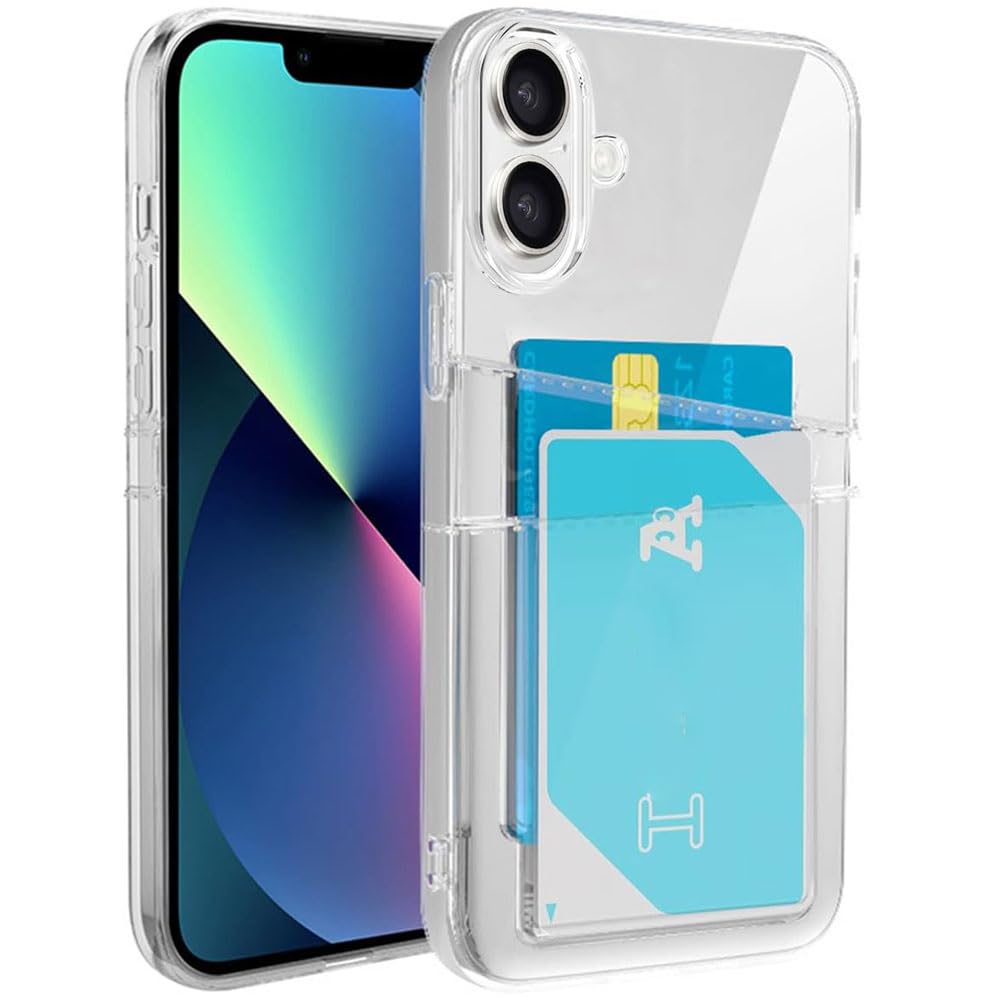 Amazon.co.jp: GOKIGIOD 適用 iPhone 16 ケース クリア カード収納