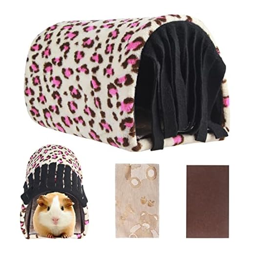 Smådjur tunnel hus iller varm plysch bo livsmiljöer hamsterbur tillbehör marsvin chinchilla gömställe (G)