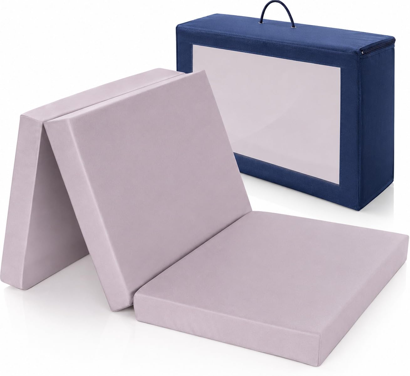 Alvi Materassino da Viaggio Comfort per Lettino Bambini - Materasso Pieghevole 60 x 120 con Interno in Schiuma - Testato Oeko-Tex Standard 100 ®, privo di sostanze nocive