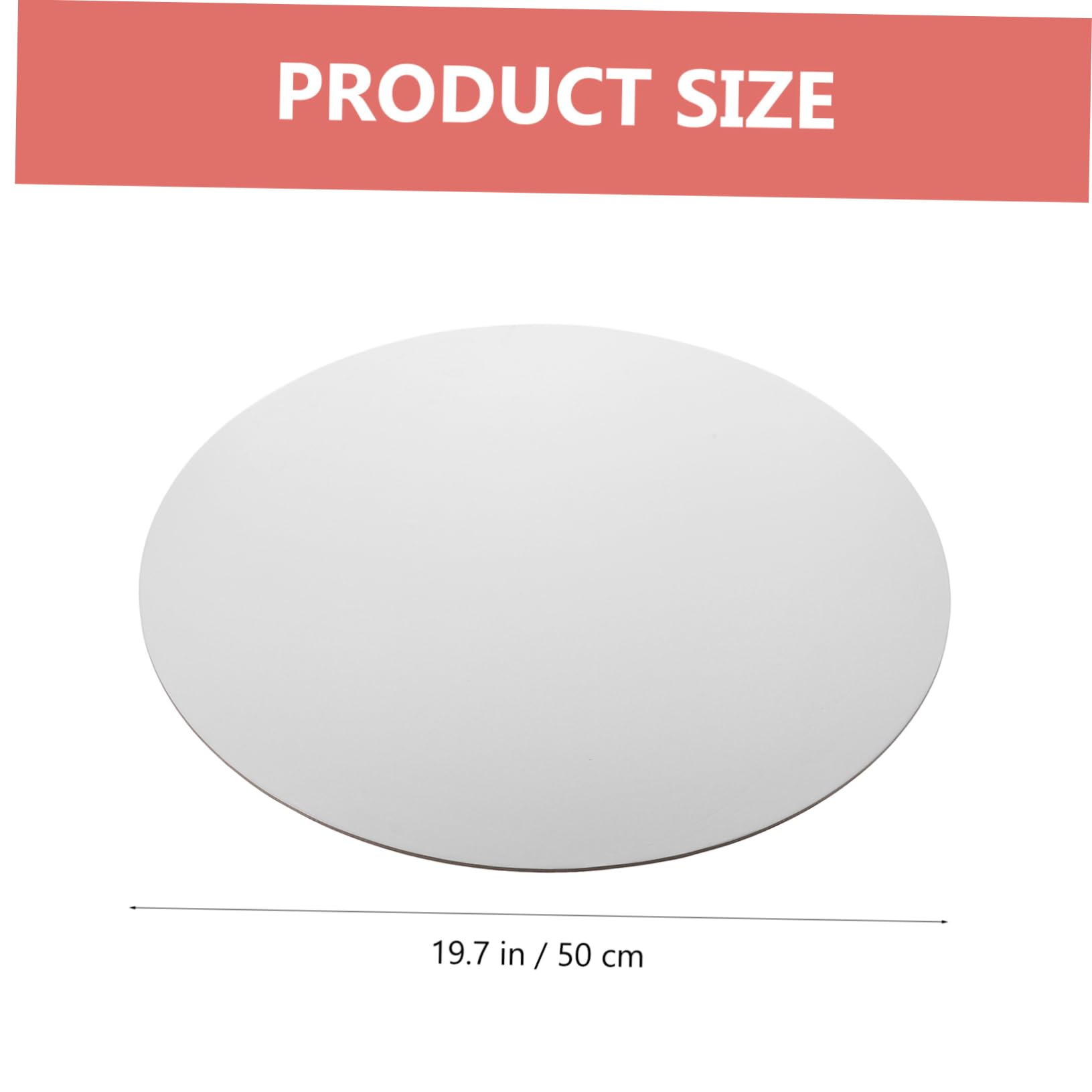 Toile D'artiste Ronde 50cm Blanche en Canvas, 1 Pièce