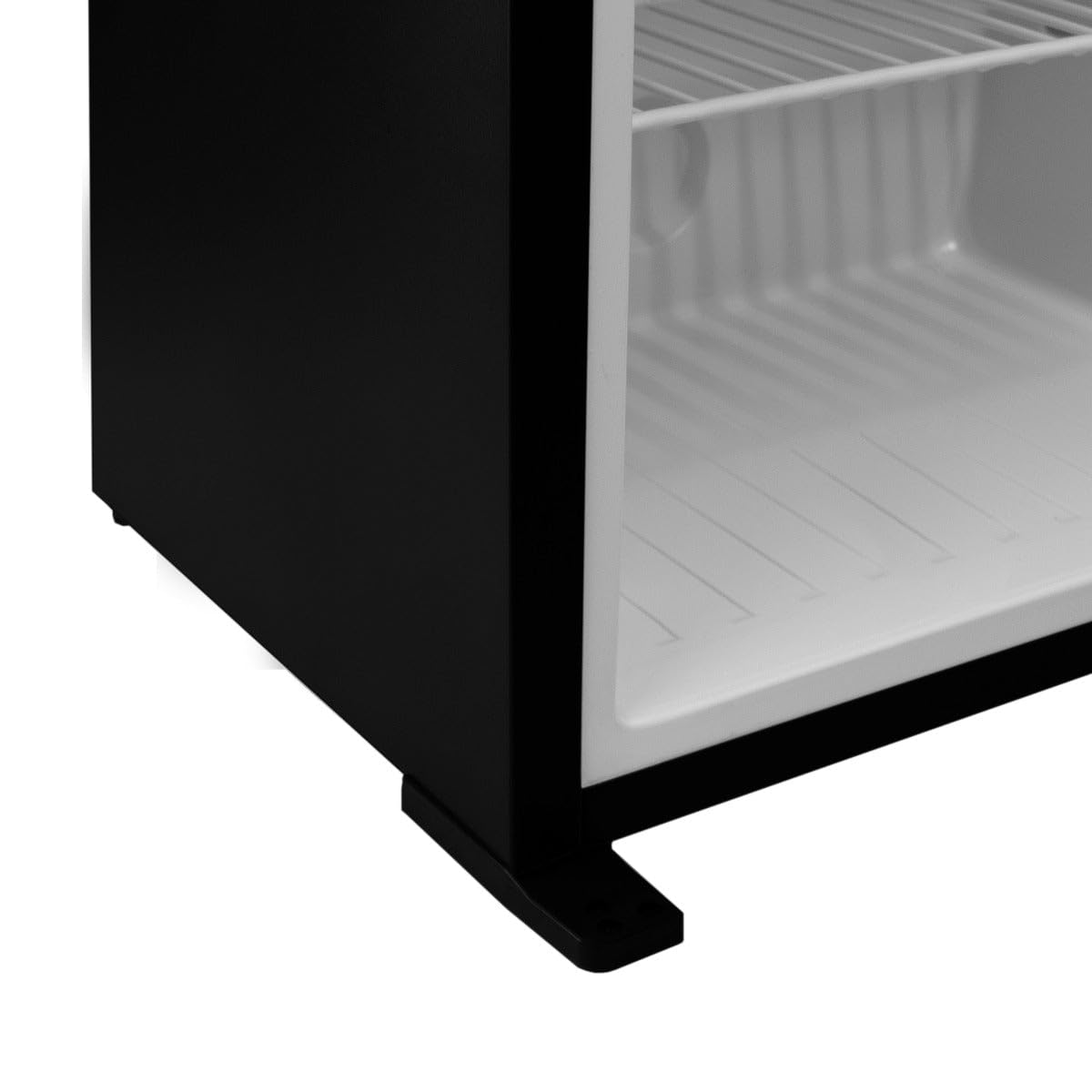 3-drożna lodówka kempingowa 43 l, chłodnica 240 V/12 V, lodówka gazowa, do kampera/przyczepy kempingowej RV, absorpcyjna, czarna, 100% bezgłośna, drzwi otwierane po lewej lub prawej stronie, wyjmowane
