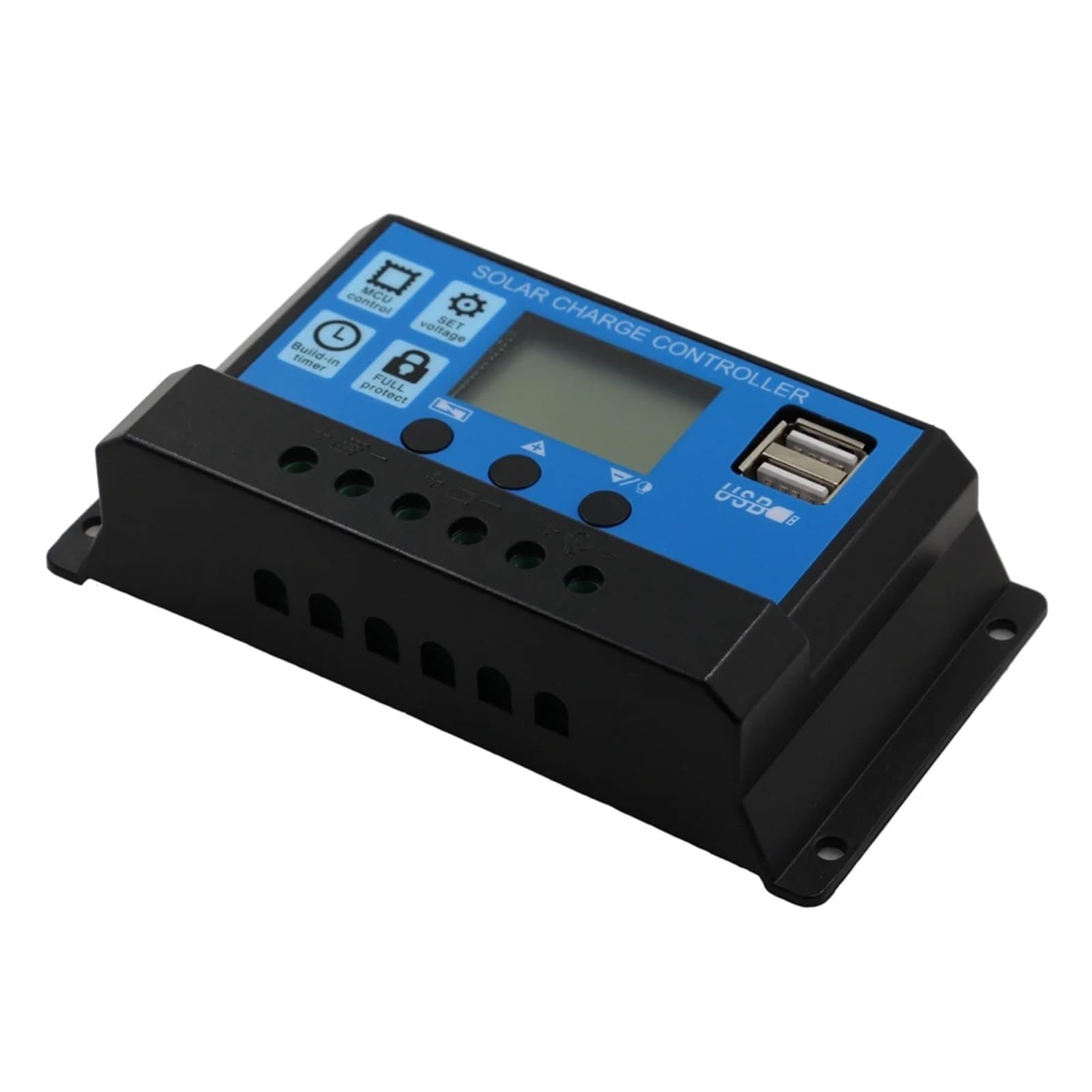 1 szt. PWM 60 A 50 A 40 A 30 A 20 A 10 A regulator ładowania i rozładowania słonecznego 12 V 24 V automatyczny regulator solarny z podwójnym USB 5 V (10 A)