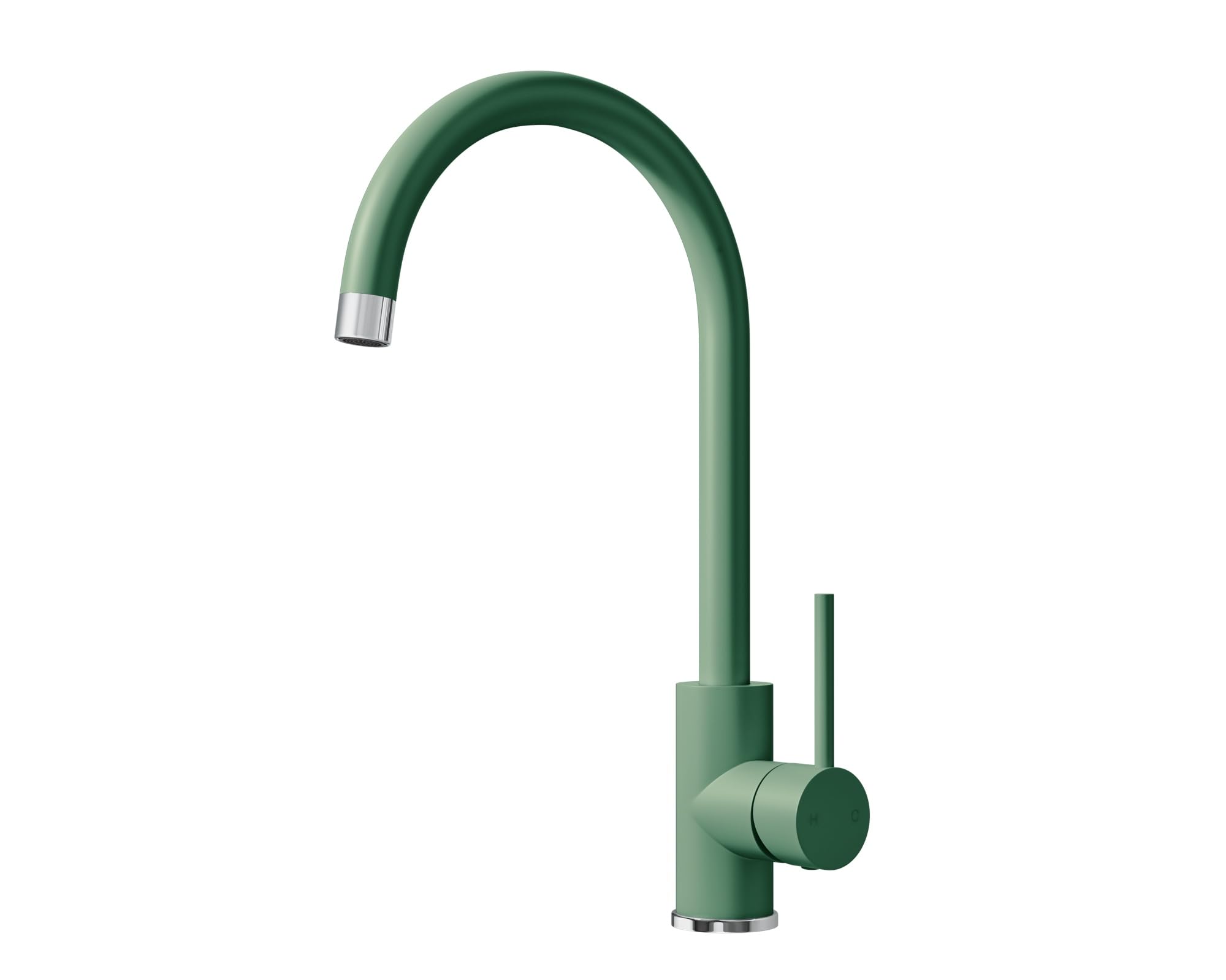 Liquida Green Pr76gc Single Lever Swivel Spout & Chrome Kitchen Mixer Tap