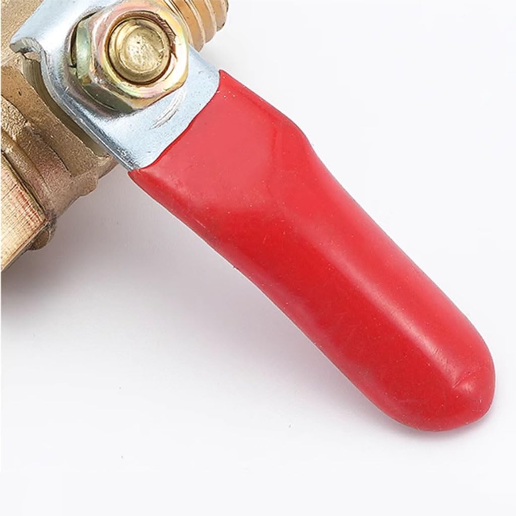 Raccordo filettato in ottone per tubo di collegamento Valvola a T a tre vie, valvola a sfera a vie, 1 valvola a sfera in ottone, 1/8" 1/4" 3/8" 1/2" Mini raccordo idraulico con valvola a sfera di inte
