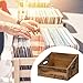 TWTCZOZ Vinyl Record Storage Crate Wooden Rustic Record Holder for Home Books Office