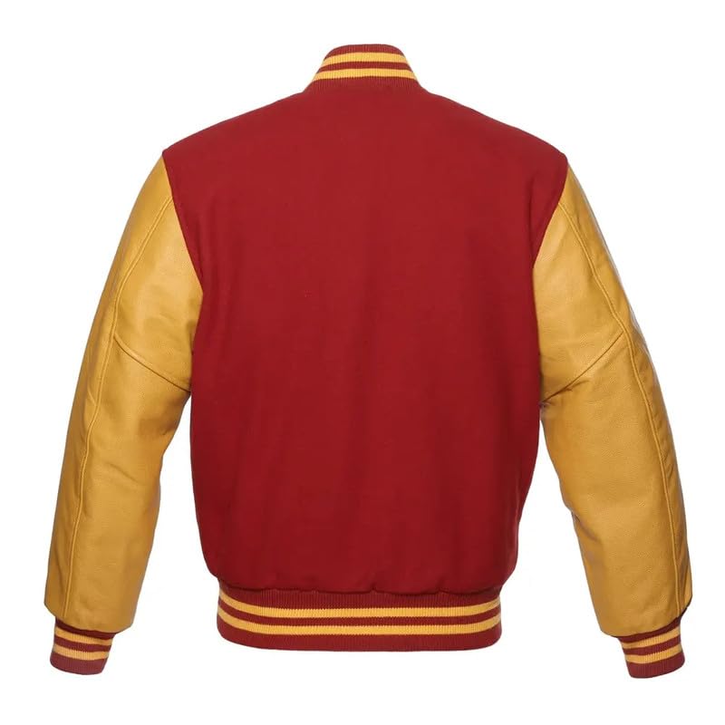 Premium Letterman Jacket Men - Wool Blend Leather Sleeves High School Varsity Jackets For Men2
