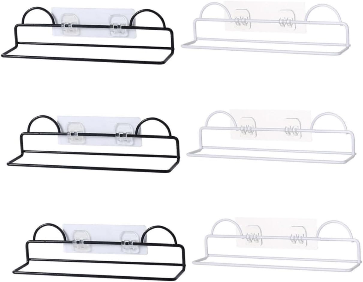 PRETYZOOM 6Pcs Wall Hanging Slipper Rack Holder Easy Install No Drilling Space Saving Shoes Organizer for Home for Tidy Bathrooms for Slippers Sandals