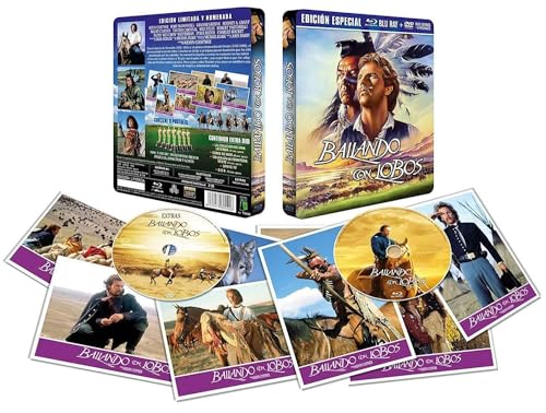 Dances with Wolves (1990) (Steelbook Edition) (Blu-Ray & DVD Combo) [ Blu-Ray, Reg.A/B/C Import - Spain ] image 4