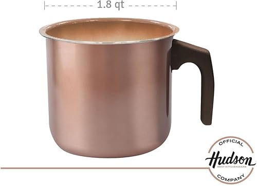 Miniatura 7 de HUDSON - Olla de leche de aluminio con cerámica antiadherente de 1.8 cuartos (libre de PFOA, PTFE y cadmio)