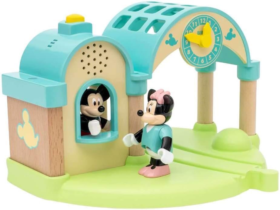 Brio 32270 Disney Mickey and Friends: Mickey Mouse Record & Play Station | Wooden Toy Train Set for Kids Age 3 and Up
