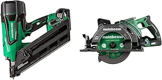 Bundle of Metabo HPT 36V MultiVolt Cordless Metal Connector Nailer Kit | NR3665DA + Metabo HPT 36V MultiVolt™ Cordless Rear Handle Circular Saw | Tool Only - No Battery | C3607DWAQ4