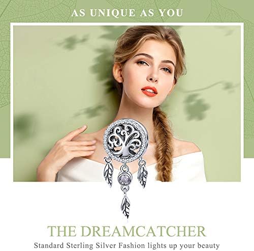 Bijoux Blu Tree Dream Catcher 100% 925 Sterling Silver Dream Catcher Holder Family Tree Beads fit Women Charm Bracelets Necklaces DIY Jewellery - Image 3