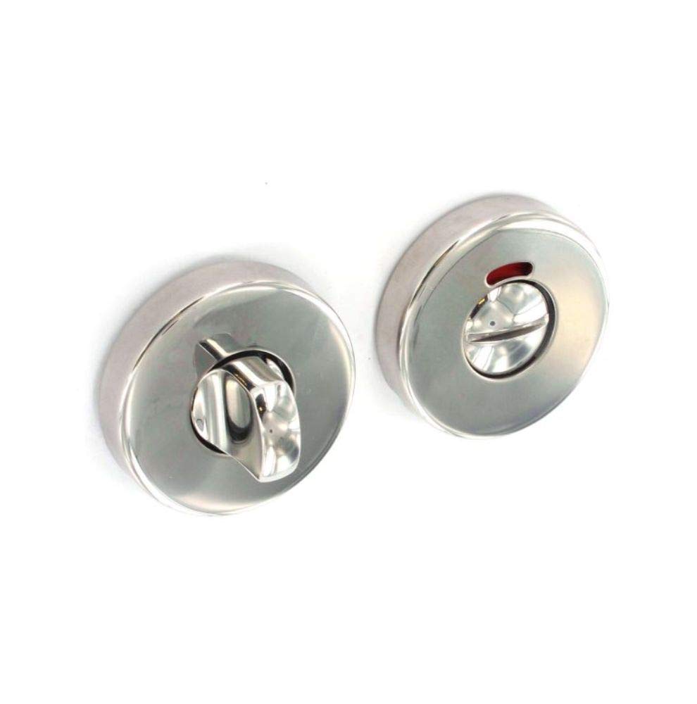 Toilet Bathroom Door Polished Stainless Steel Turn & Release Indicator