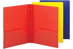Smead Two-Pocket, 3-Prong Letter Sized Assorted Colored Folders
