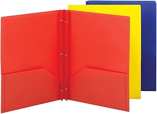 Smead Two Pocket Three Hole Fasteners 87738