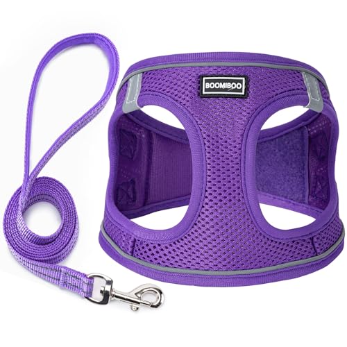 Dog Harness with Leash Set, No Pull Adjustable Reflective Step-in Puppy Pet Vest Harnesses for Small...