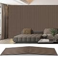 AKK-PANE Acoustic Folding Wood Slat Wall Panels, 94.5" x 23.6" 15.5ft² for Interior Wall Decor, Sound Absorbing Slat Wall Paneling, Fluted Wall Wood Panels for Stylish Spaces Noise Reduction(Walnut)