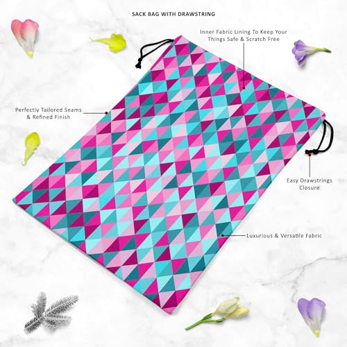 Image of ArtzFolio Triangle Tiles | Reusable Sack Bag | Bag for Gym, Storage, Vegetable & Travel