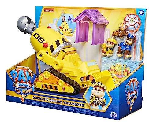 PAW PATROL - Bulldozer Deluxe Ruben + 3 Figuren Film