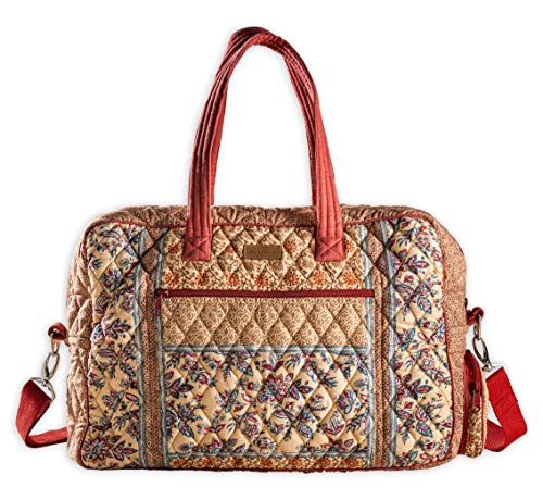 Maison d' Hermine Weekender Bags for Women Cotton Quilted Duffel Overnight Luggage Weekend Bag for Men Gym Sports Gifts Travel Business Travellers Family Trip (Asmi)