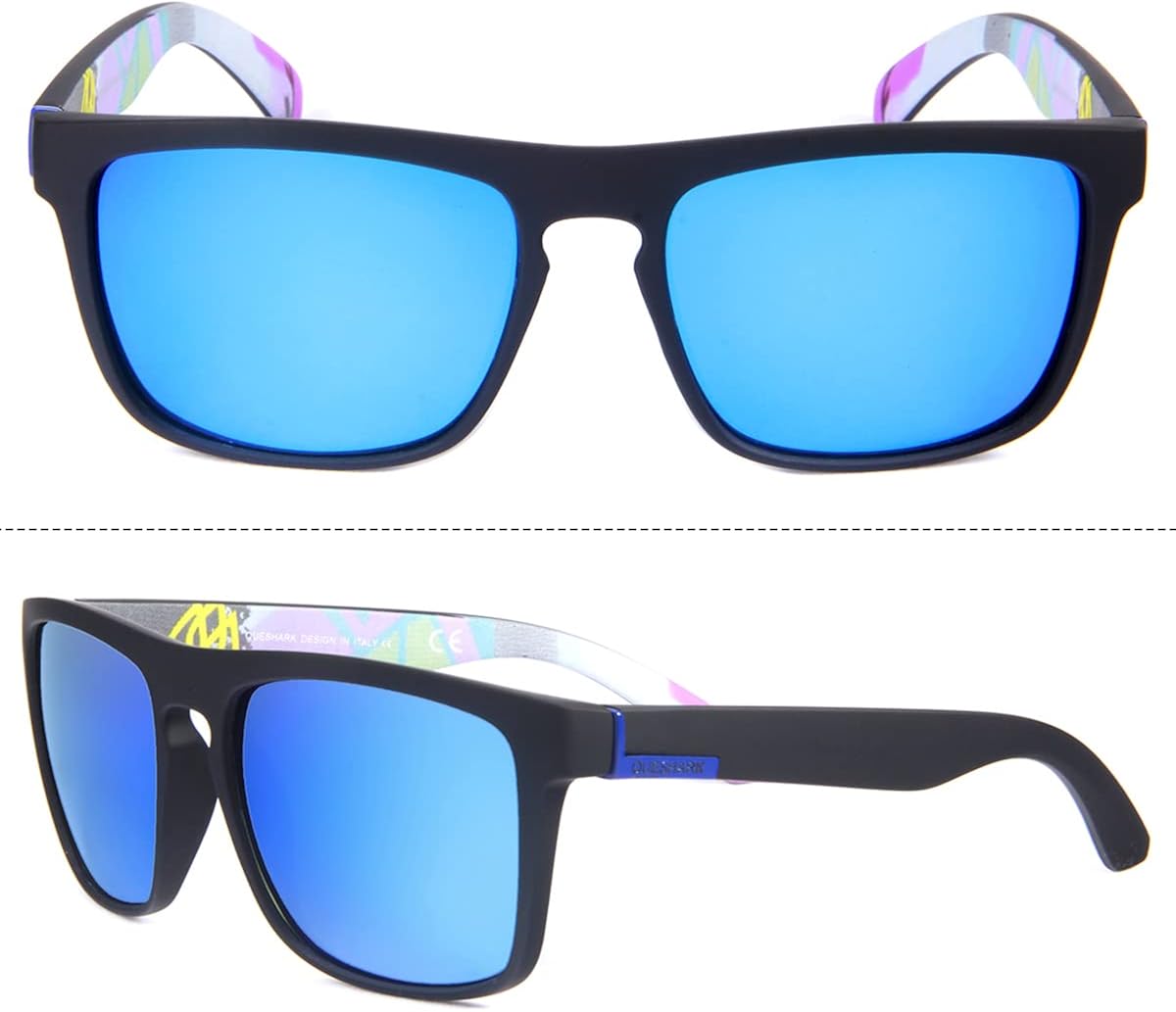Queshark Polarised Sunglasses Classic Style Retro Sun Shades Eye Glasses UV400 Protection Unisex For Men Women Golf Cycling Sports Fishing Travel - Image 3