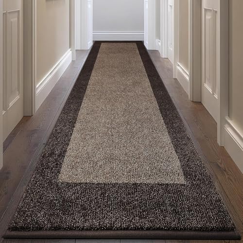 Image of Machine Washable Runner Rug 32 inch x 168 inch, Non Slip Kitchen Rug for Floor, Absorbent Entrance Rug for Hallway, Bedroom, Living Room, (Roll Packing)