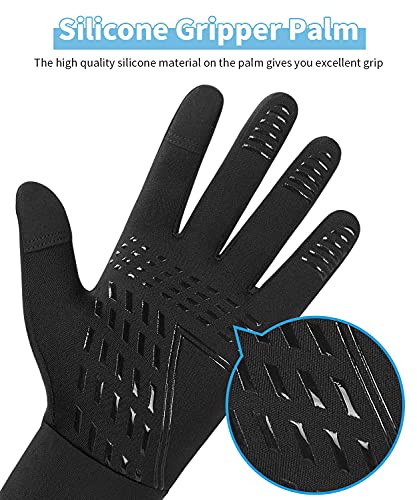 Lapulas Fahrradhandschuhe Touchscreen Handschuhe Herren Damen Winddichte Laufhandschuhe rutschfest Sporthandschuhe Warm Winterhandschuhe Für Fahrrad, Laufen, Wandern, Fahren