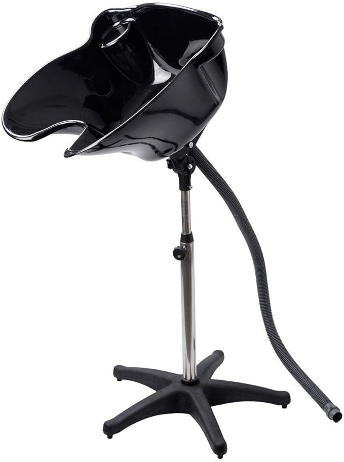 Giantex Shampoo Bowl with Height Adjustable Stand, Drain