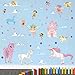 decalmile Pegatinas de Pared Unicornio Colorido Vinilos Decorativos Niña Hada Castillo Adhesivos Pared Habitación Niña Bebés Niños Guardería Dormitorio Salón