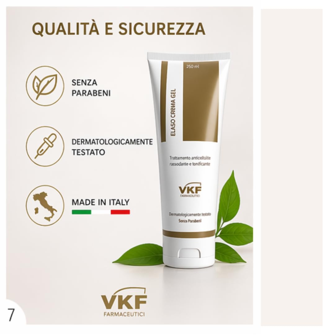 ELASO CREMA GEL 250 ml | TRATTAMENTO ANTICELLULITE RASSODANTE E TONIFICANTE | COADIUVA LA RIDUZIONE DEGLI INESTETISMI CUTANEI DERIVANTI DALLA CELLULITE E DALLE ADIPOSITA' SOTTOCUTANEE