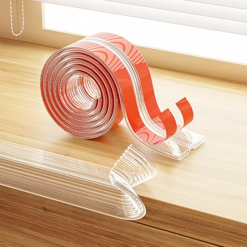 Jieddey Protection Bébé, 5M/16.4ft PVC Transparent, Bande Protection Meuble, Protecteur des Bords, pour Les Tables, Rebords de Fenêtres, Murs