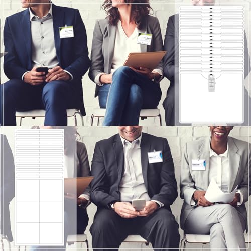Image of Eaasty 800 Packs Name Tags with Clips and Printable Inserts Clip On Name Badges Customizable Clear ID Badge Holder with Clips 3 inch x 4 inch Horizontal PVC for Meeting Seminar Show Event and Conference