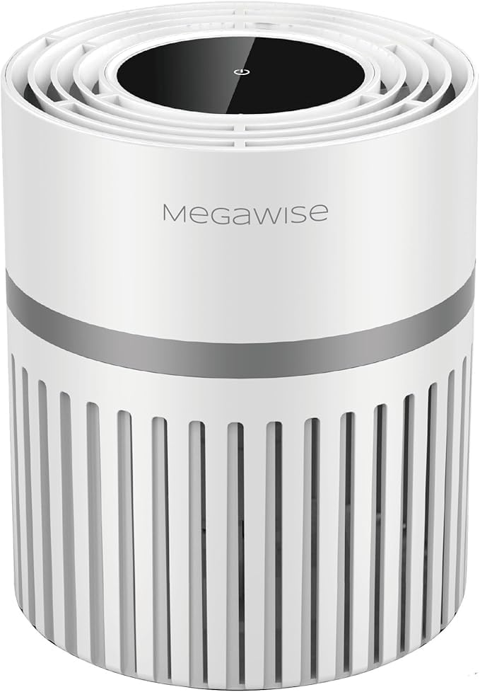 MEGAWISE EPI810 Air Purifier forLarge Room, 215 sq ft Coverage, Real-Time Air Quality Monitor...