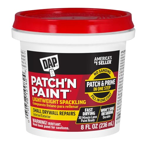 DAP Patch-N-Paint Lightweight Spackling White 8 Oz (7079801602)