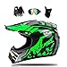 Produktbild MRDEER Motocross Helm, Adult Off Road Helm mit Handschuhe Maske Brille, Unisex Motorradhelm Cross Helme Schutzhelm ATV Helm für Männer Damen Sicherheit Schutz, 5 Stile Verfügbar,C,M