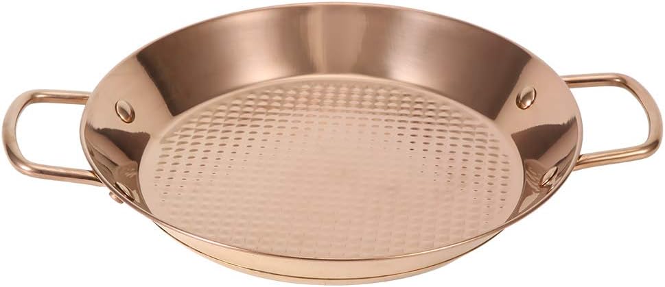 Stainless Steel Pot Seafood Tray with Double Handle Kitchen Cooking Tool 26cm Inner Diameter