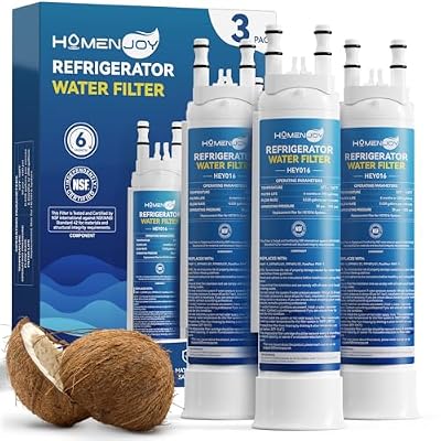FPPWFU01 Water Filter Replacement For Frigidaire PurePour FPPWFU01 PWF-1 EPPWFU01 Water Filter, 3 Pack