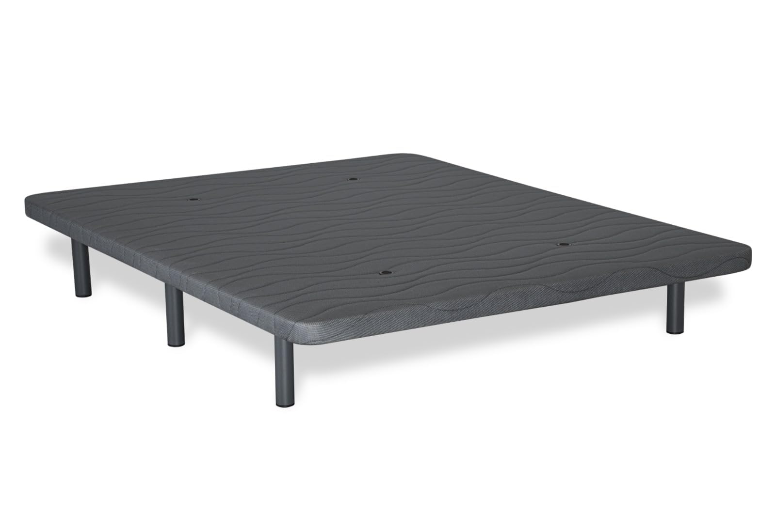 Matnature | Base Tapizada 3D l Estructura Estable Madera | Bastidor Metálico Super Resistente | Transpirable Aireadores Sistema FreshAir | Altura Base + Patas +/- 30 cm (150 x 190 cm, Gris) — view 7