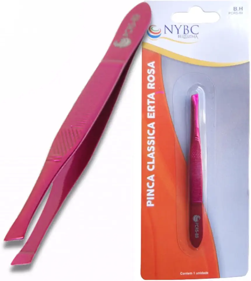 Pinça Clássica Reta Rosa